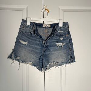 We The Free Ripped Blue Jean Shorts